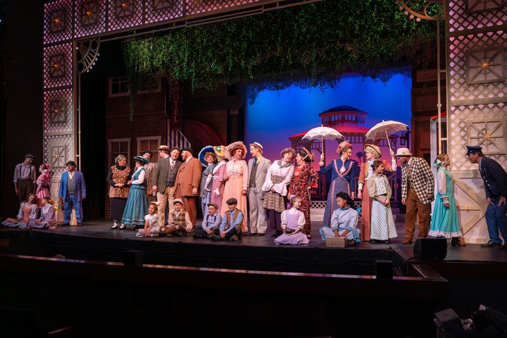The cast of The Music Man in costume