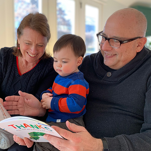 Shanny and Eric Morgenstern with their grandson.