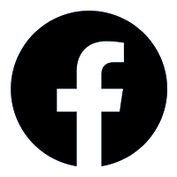 a black circle with a white symbol