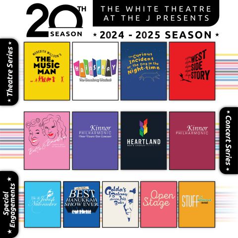 Graphic with the 13 shows coming to The White Theatre