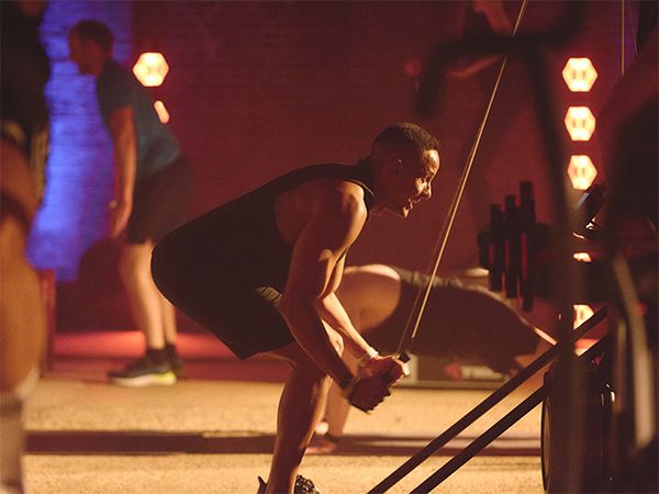 Man using ski erg